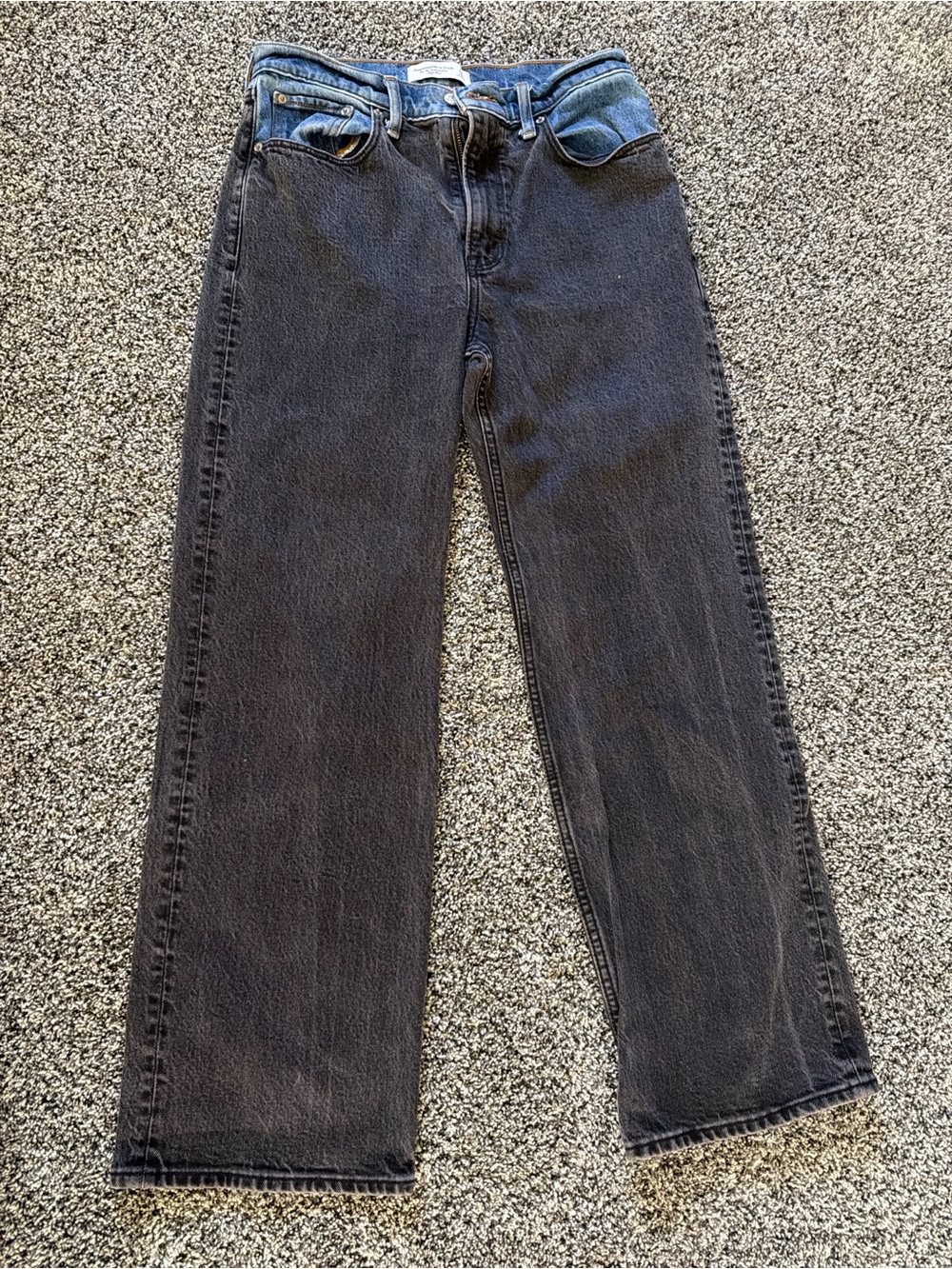 Blue/ Back Straight-Leg Jeans
